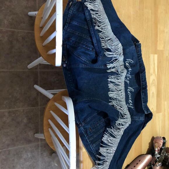 Handmade Denim Jacket with Silver Tassels – Unique, Stylish, and One-of-a-Kind. - Picture 2 of 2